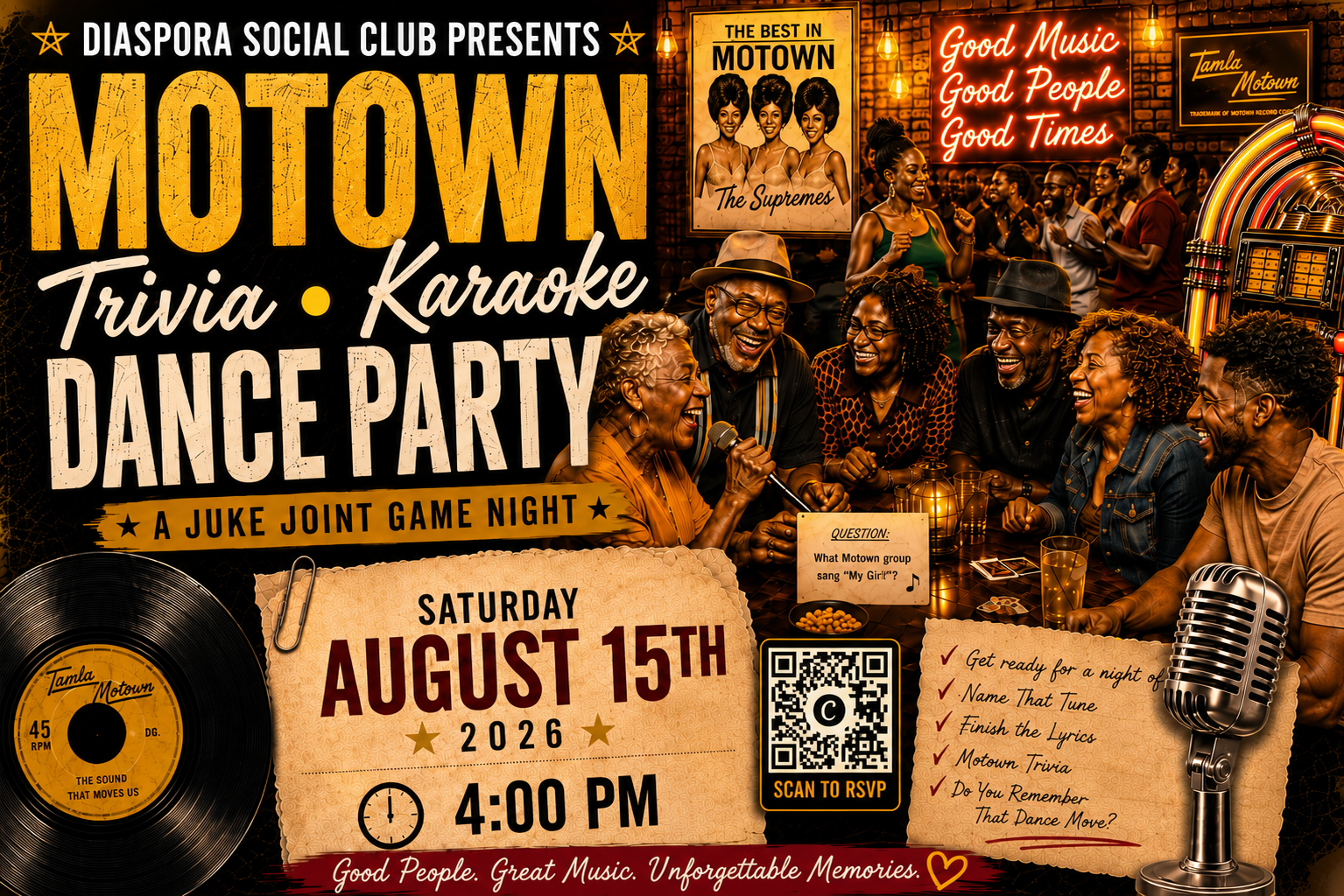 Motown Trivia Karaoke Dance Party