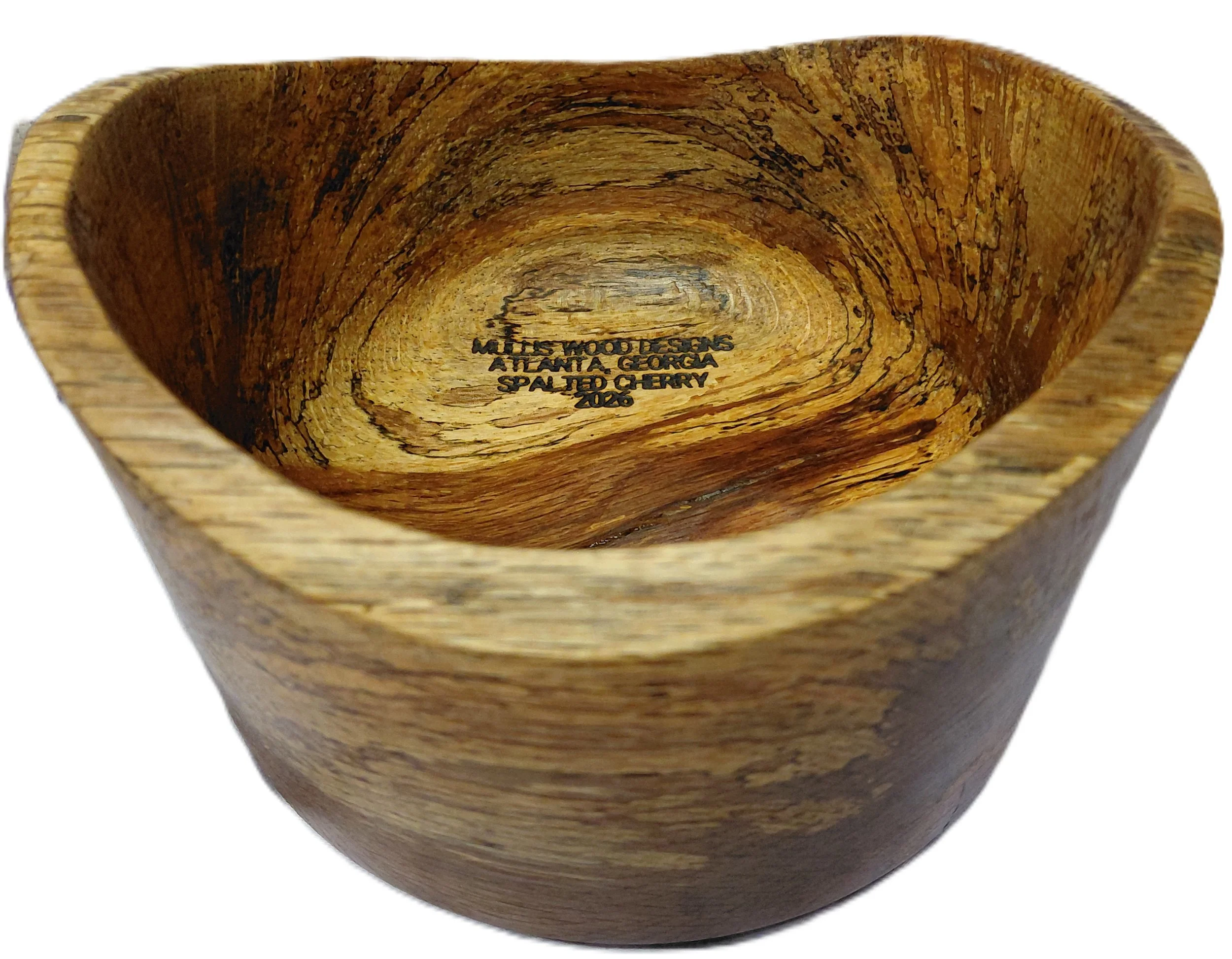 SPALTED CHERRY LIVE EDGE BOWL
