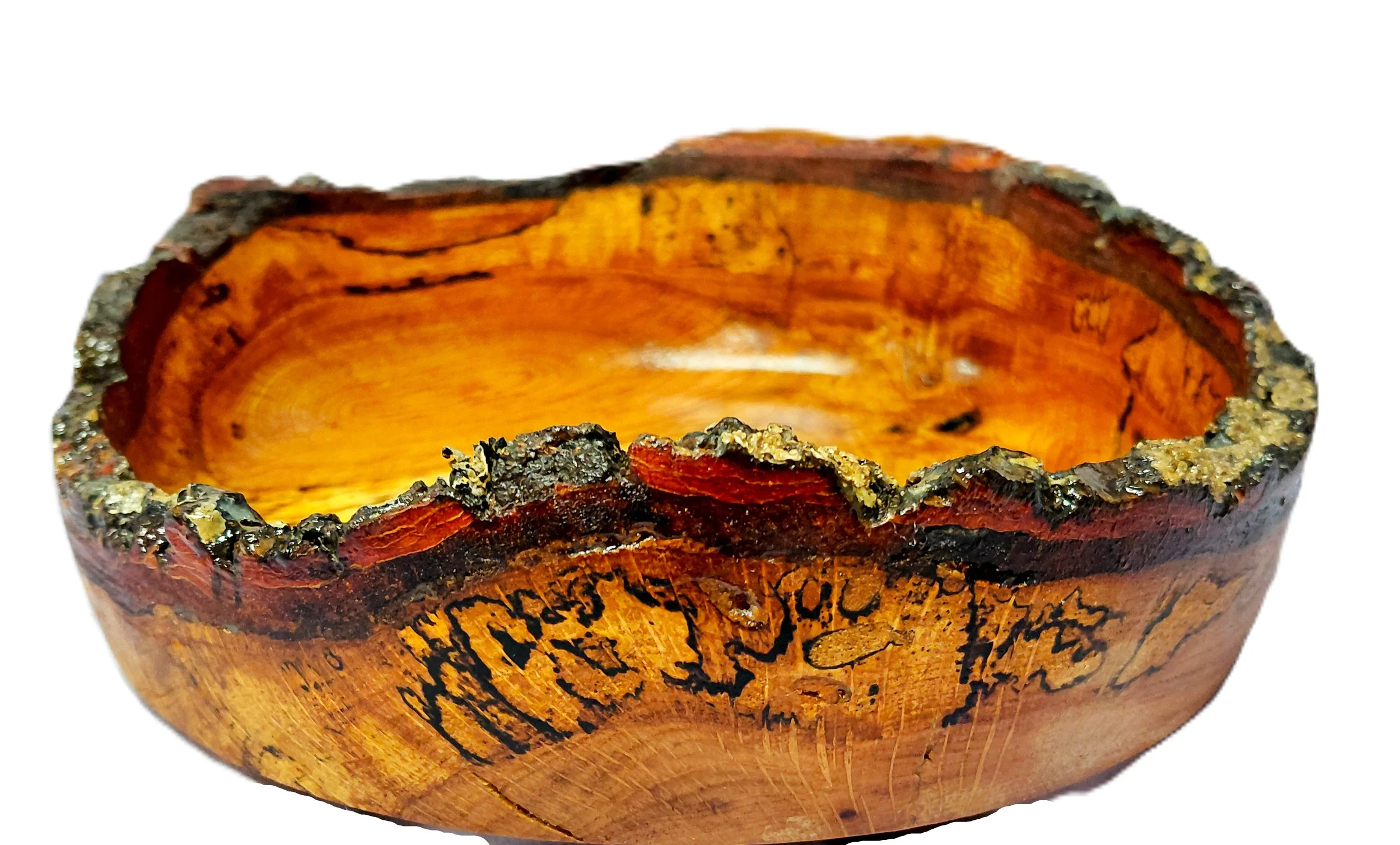 SPALTED CHERRY LIVE EDGE BOWL