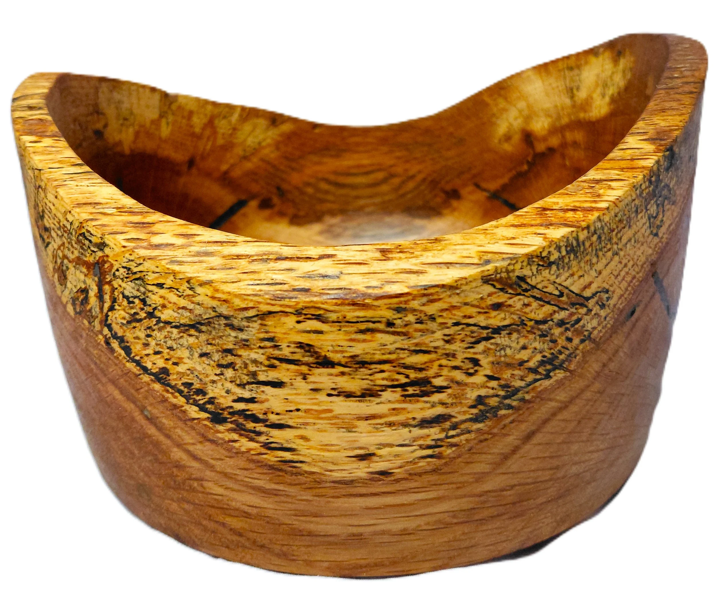 SPALTED CHERRY BOWL WITH GRAPHITE BLACK INCLUSIONS