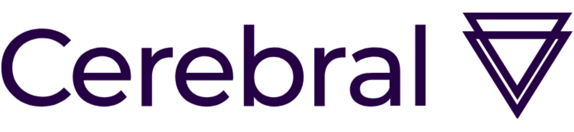The Cerbral logo in purple with a stylized geometric bird icon to the right.