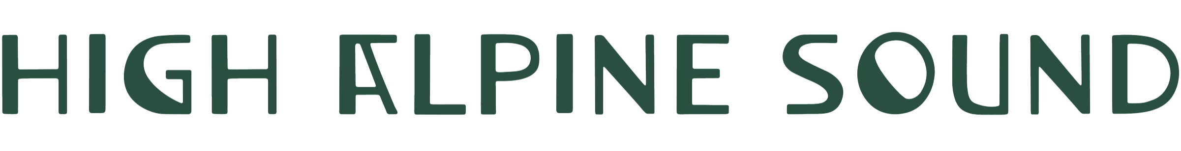 Text reading 'High Alpine Sound' in stylized green font.