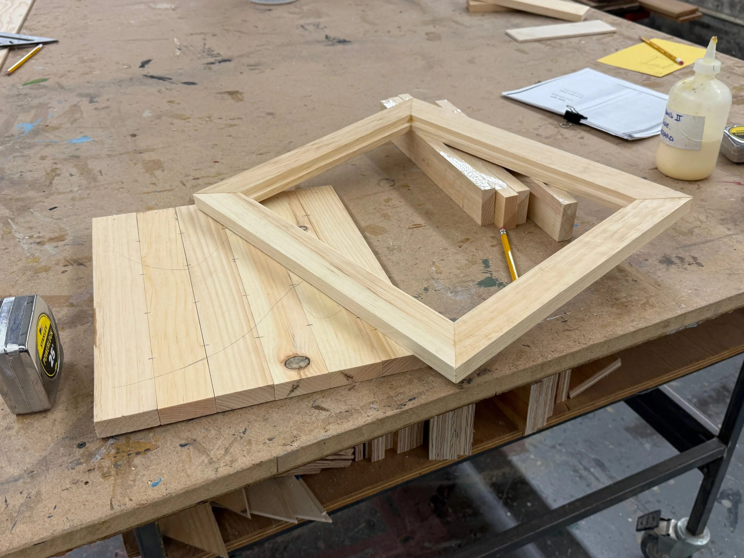 frame and joined plank