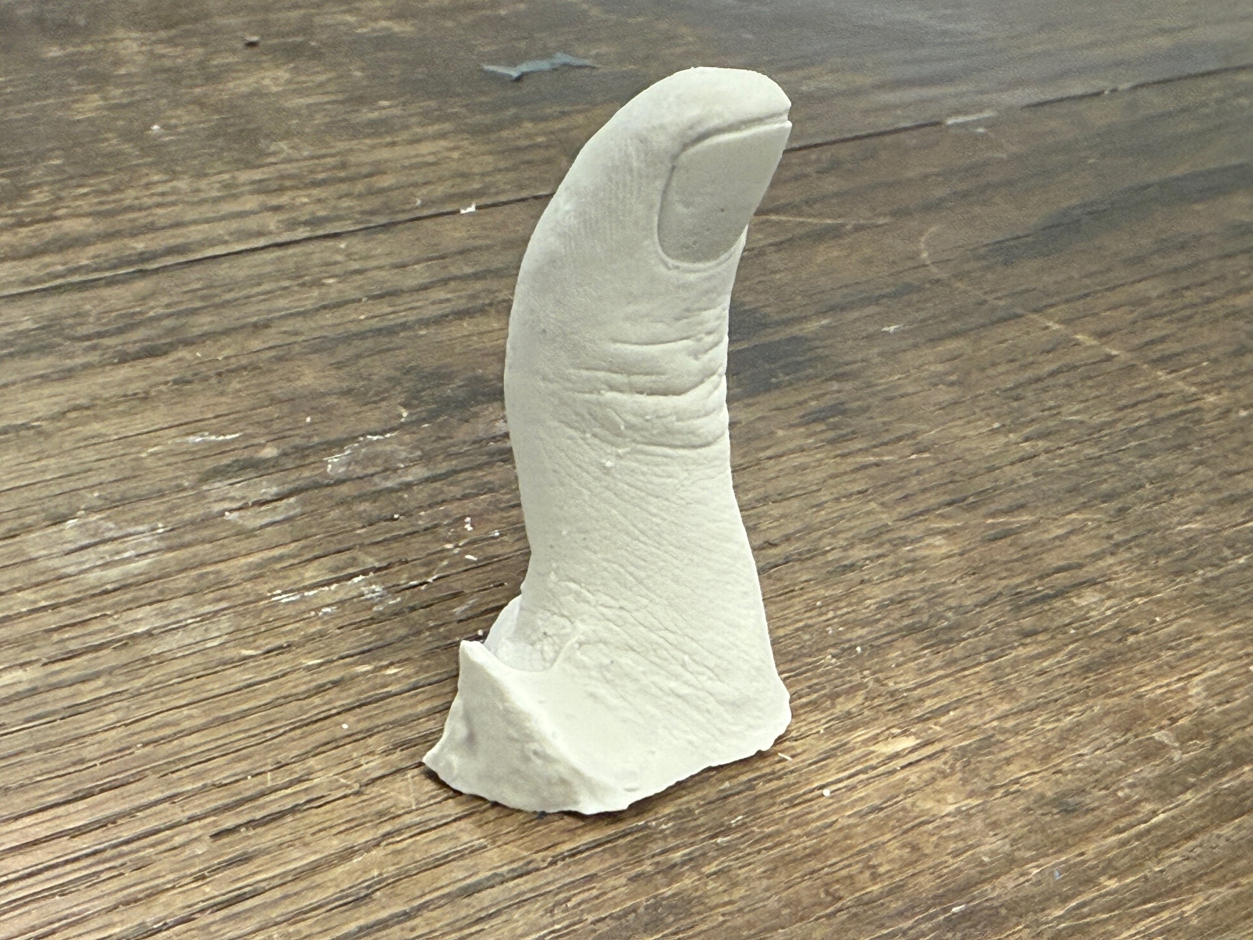 mold making: plaster finger