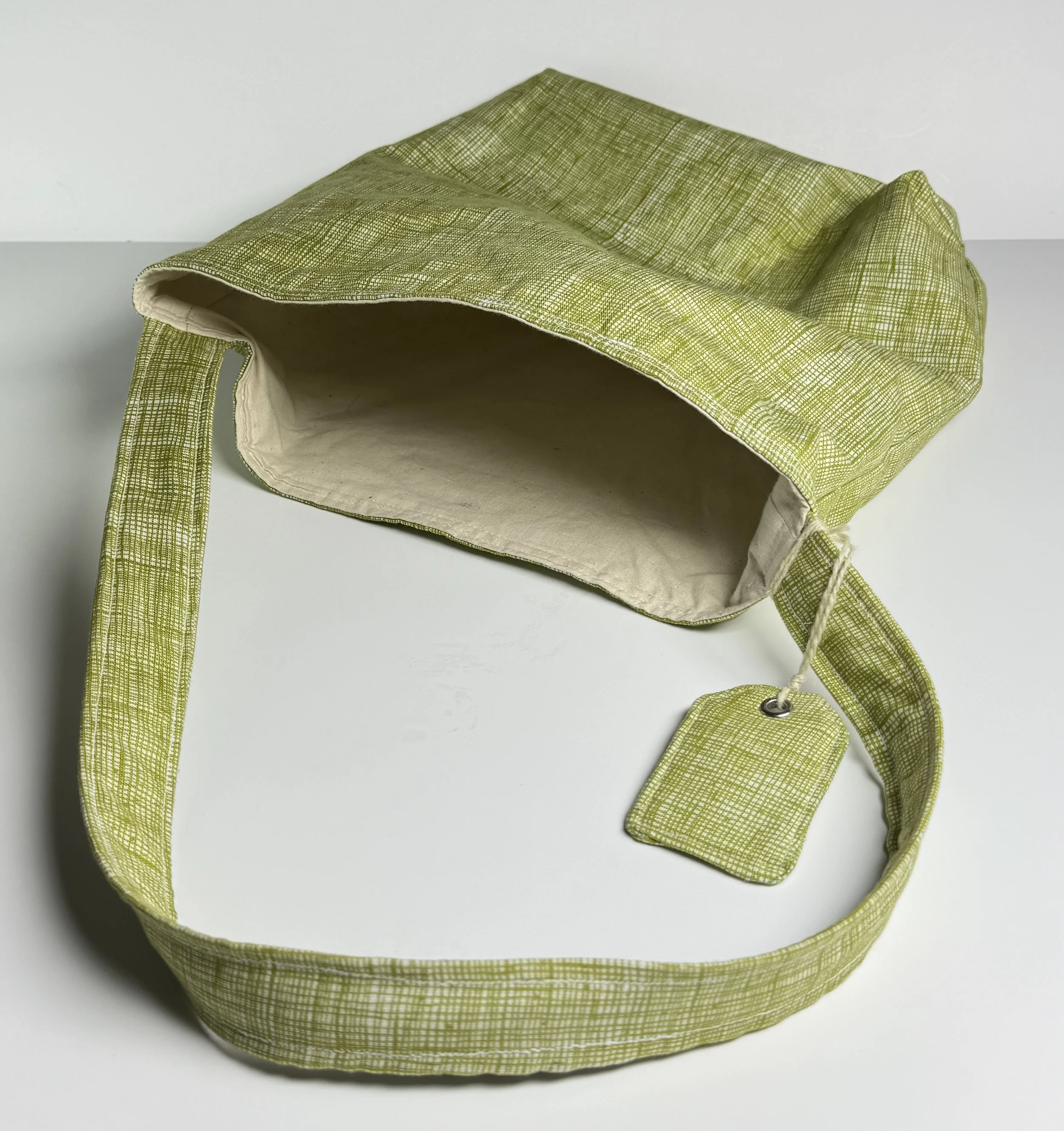 tote bag with tag