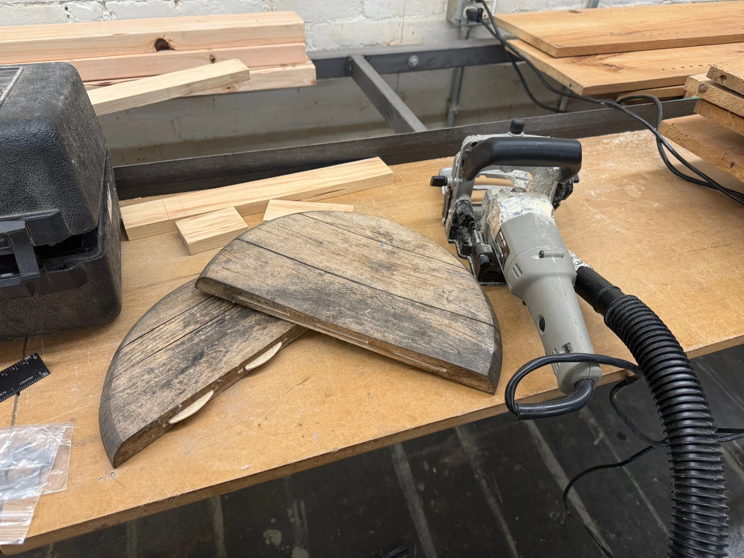 refurbishment project: biscuit joining split seat