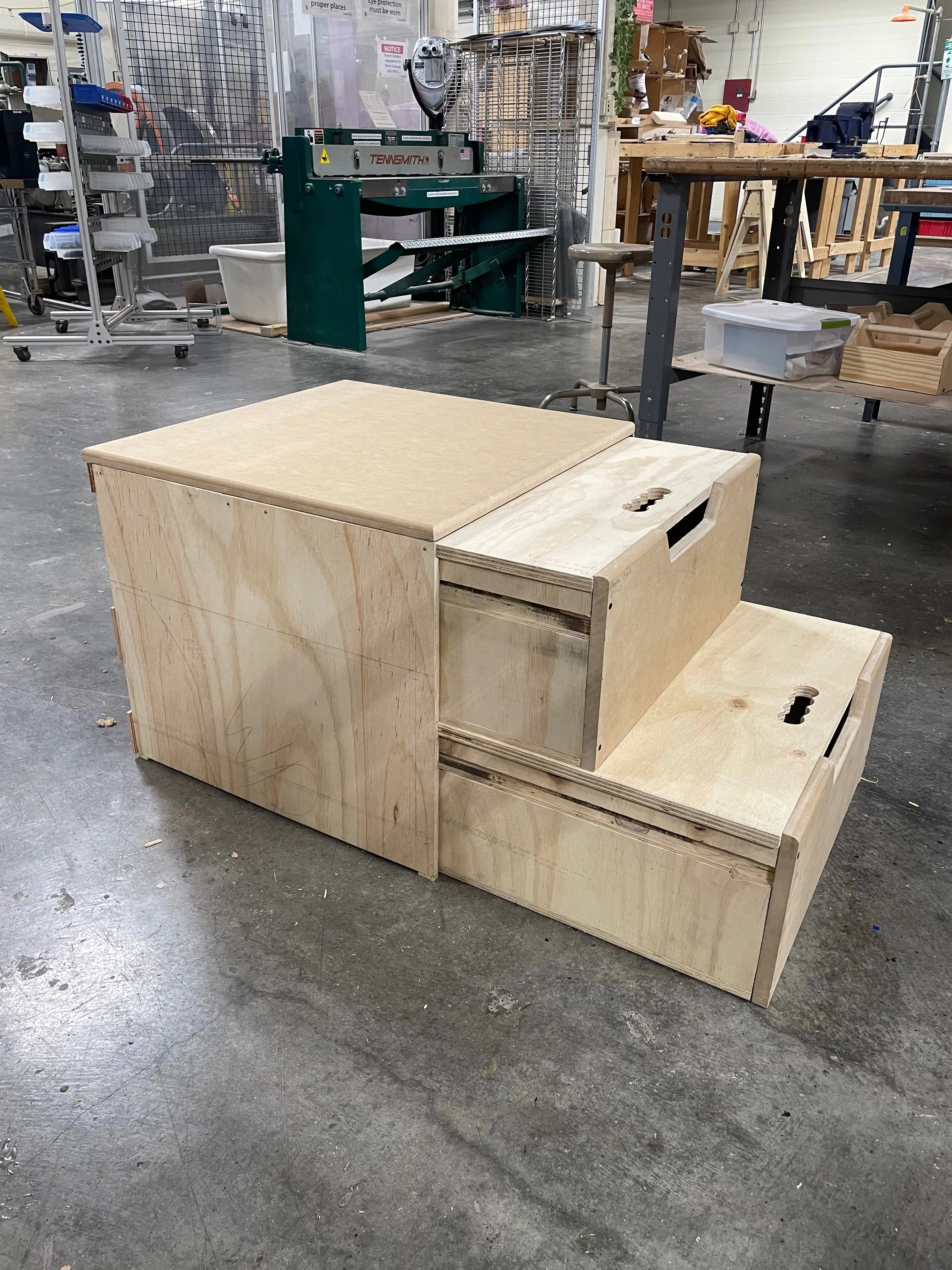 stepstool with storage drawers