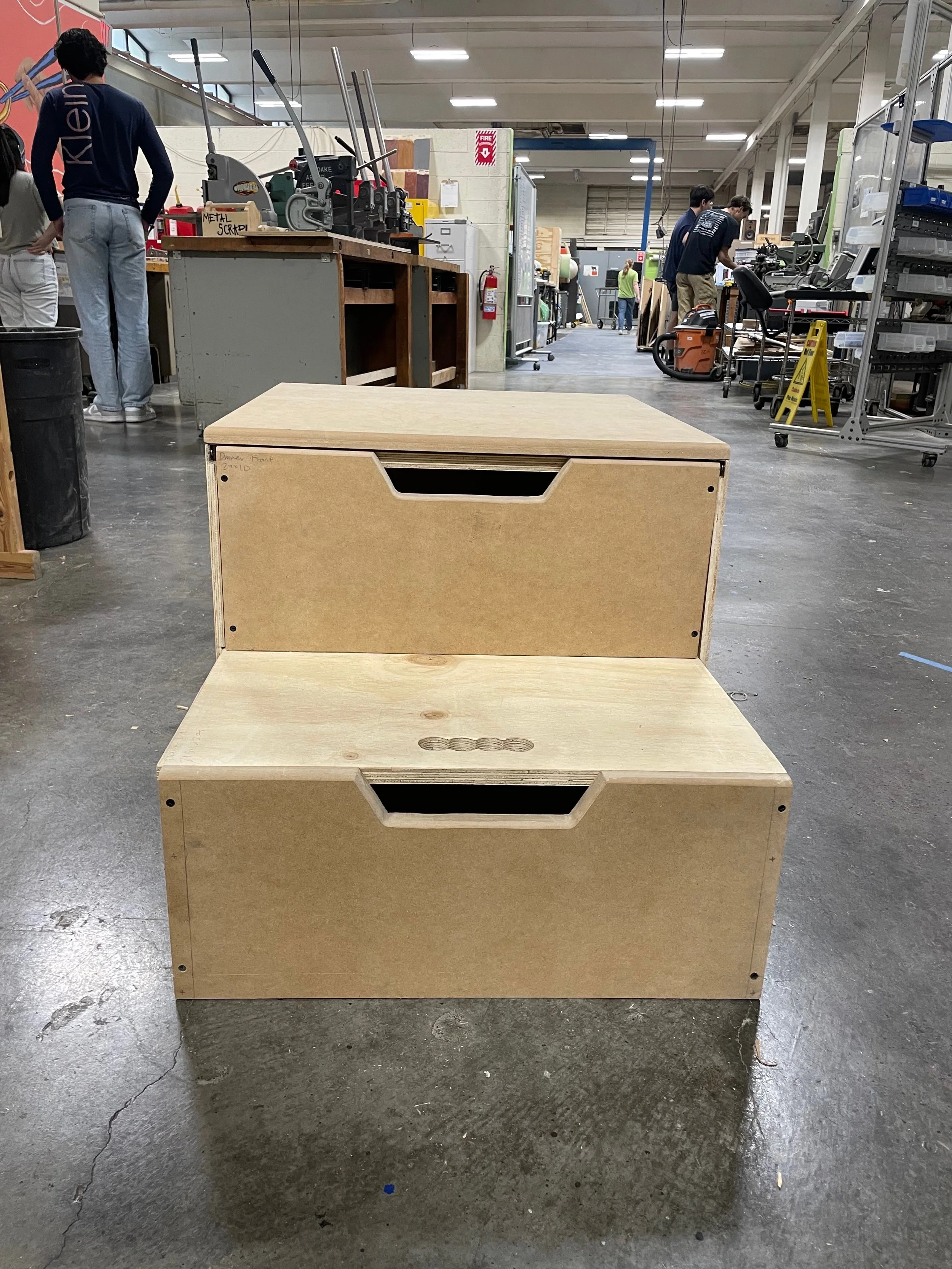 stepstool with storage drawers