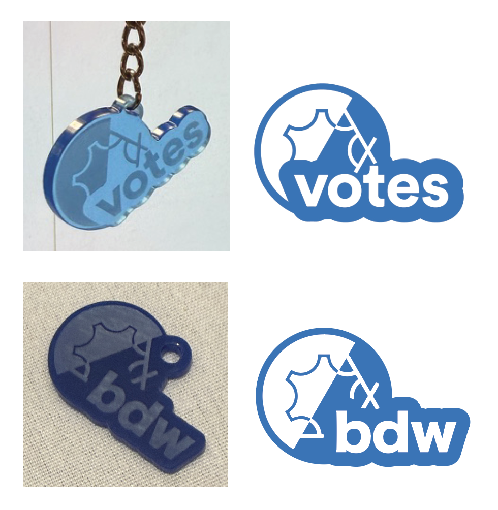 bdw logo keychains