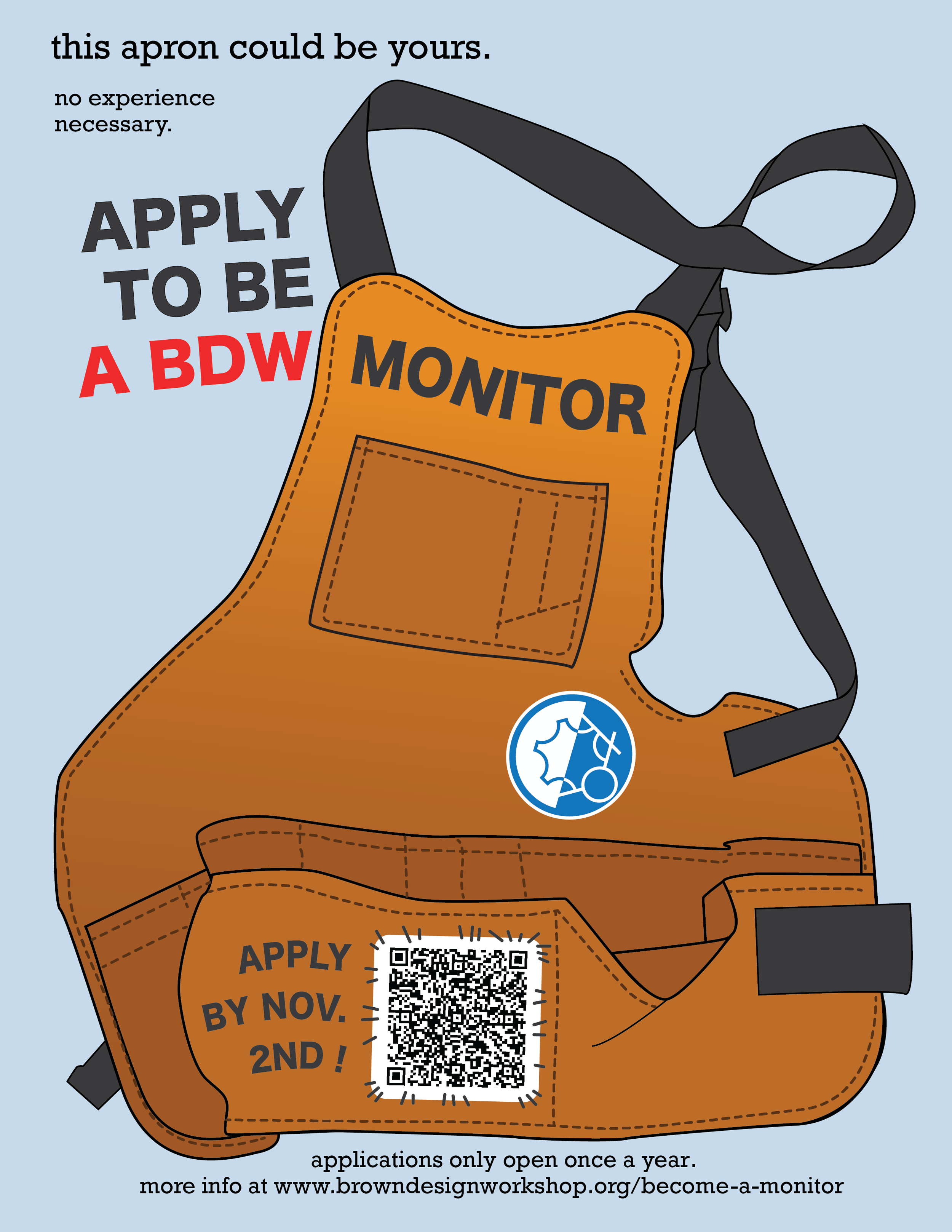 apply to be a monitor: poster format