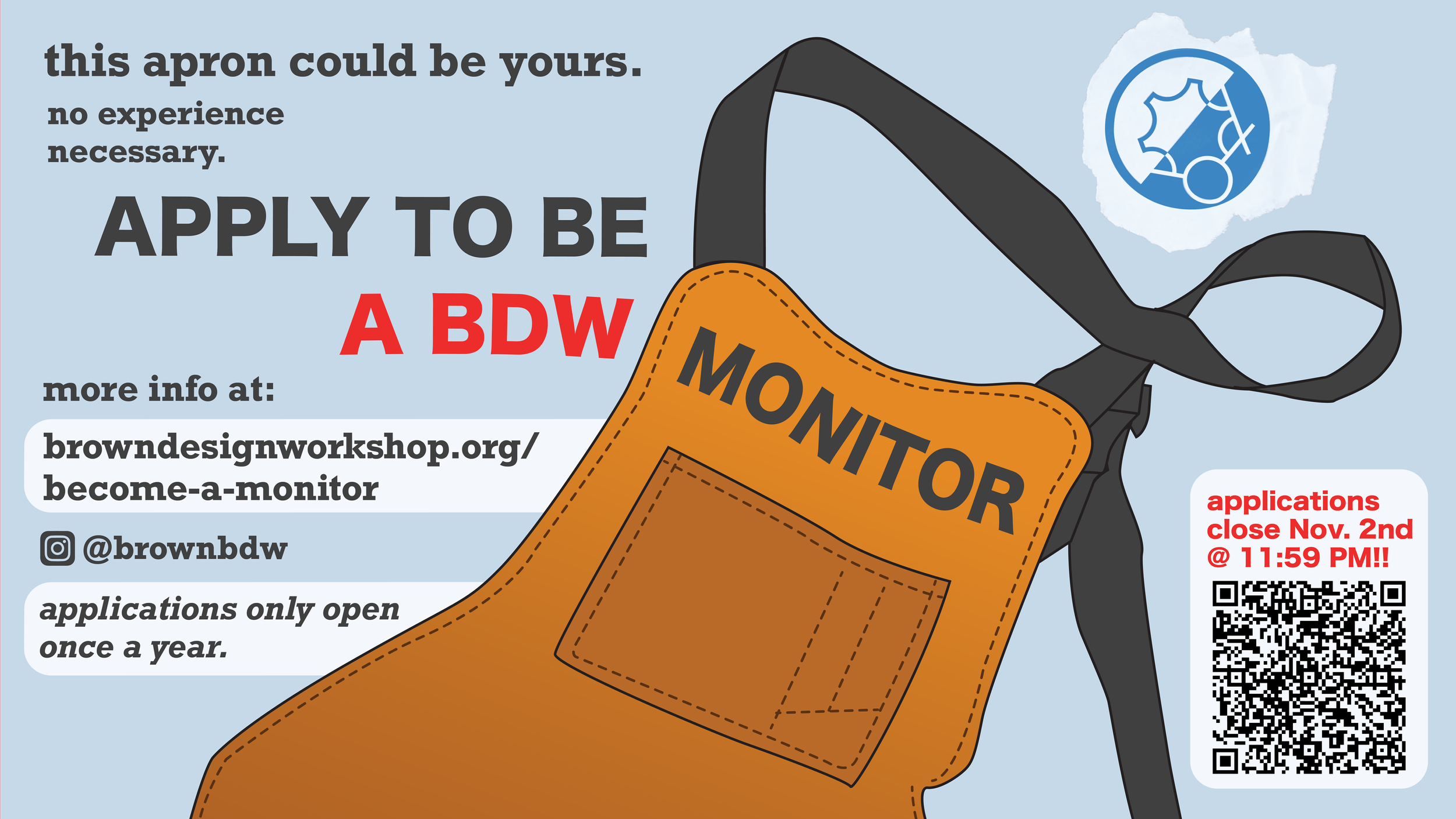 apply to be a monitor: television format