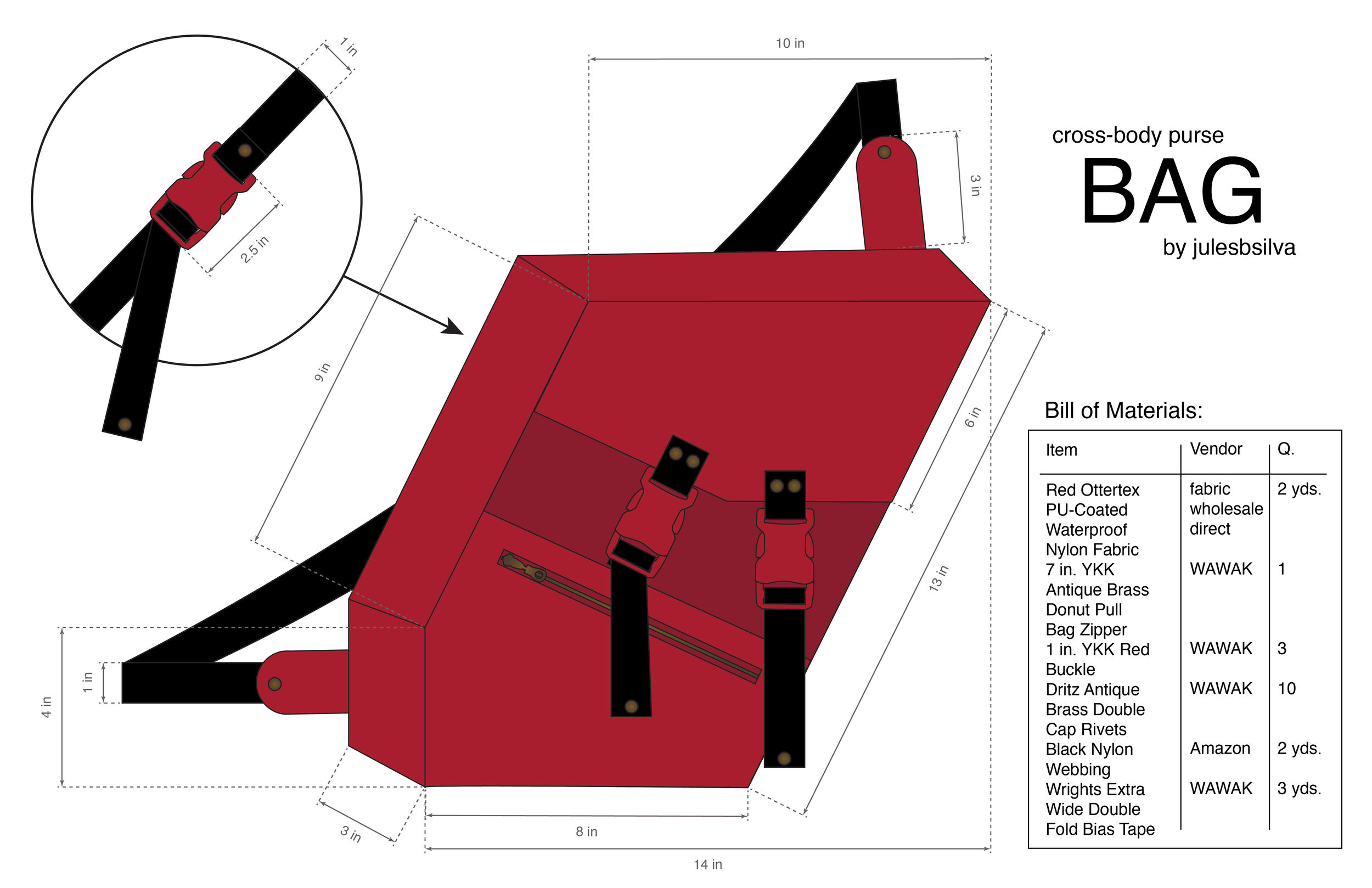 crossbody bag (tech pack)