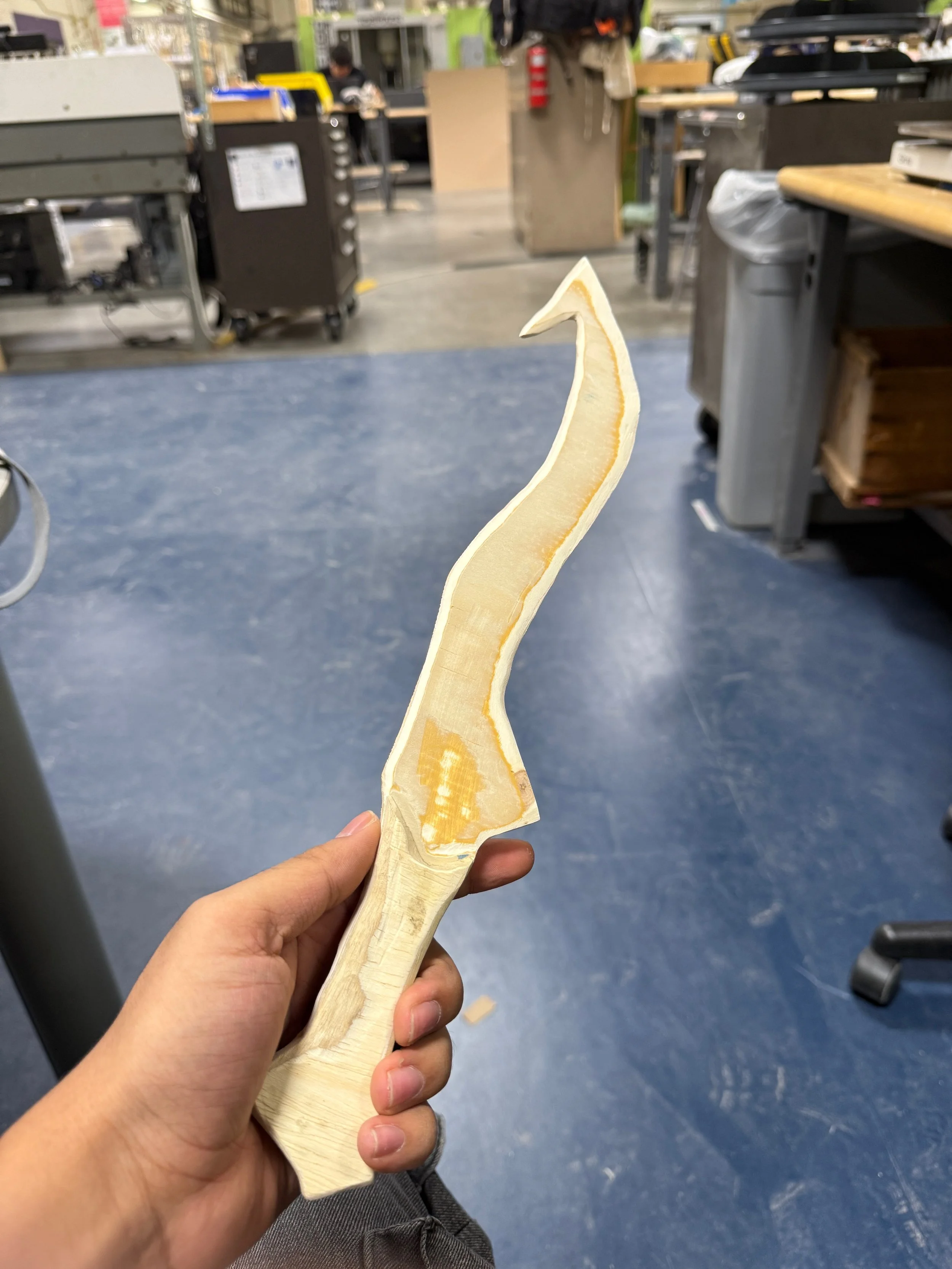 knife: sanded