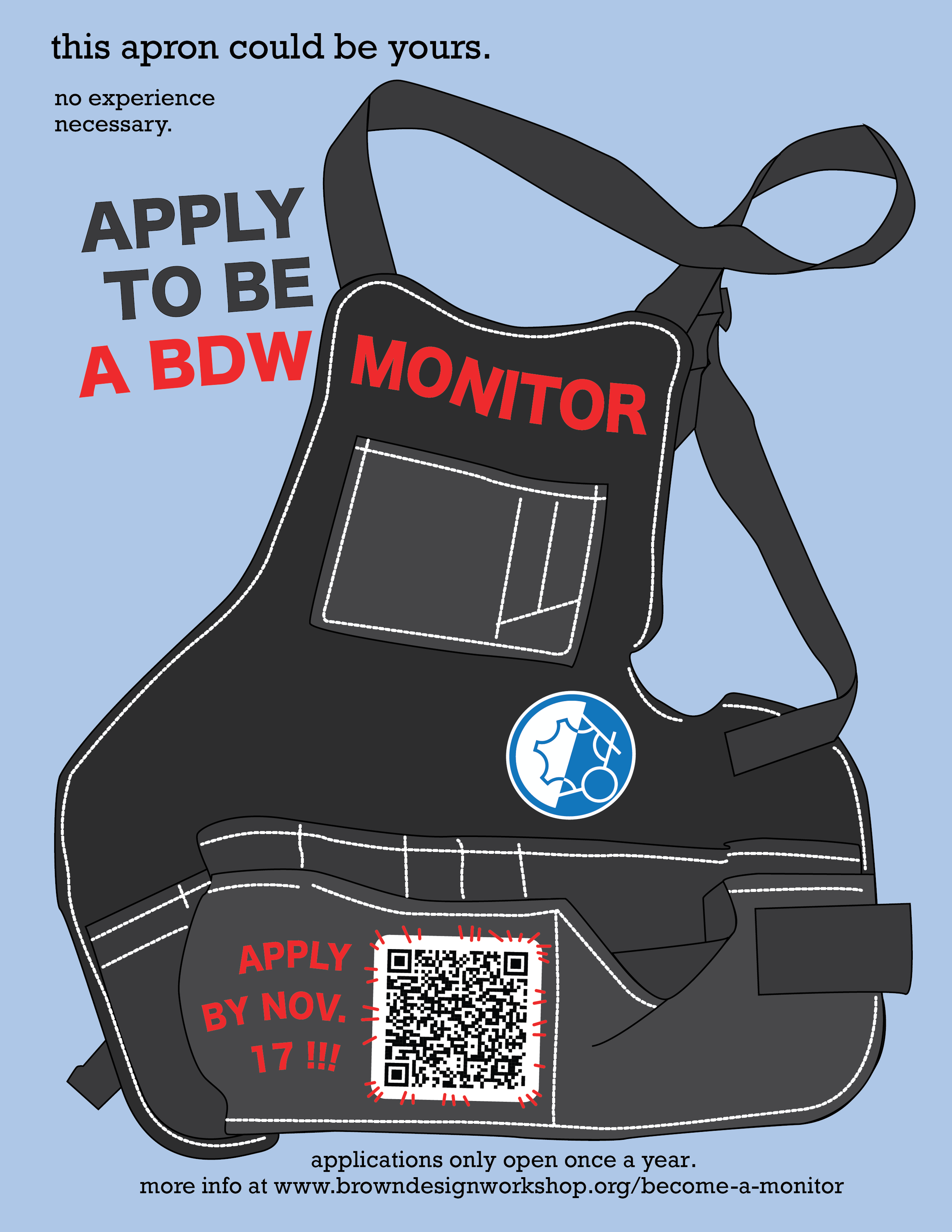apply to be a monitor: poster format