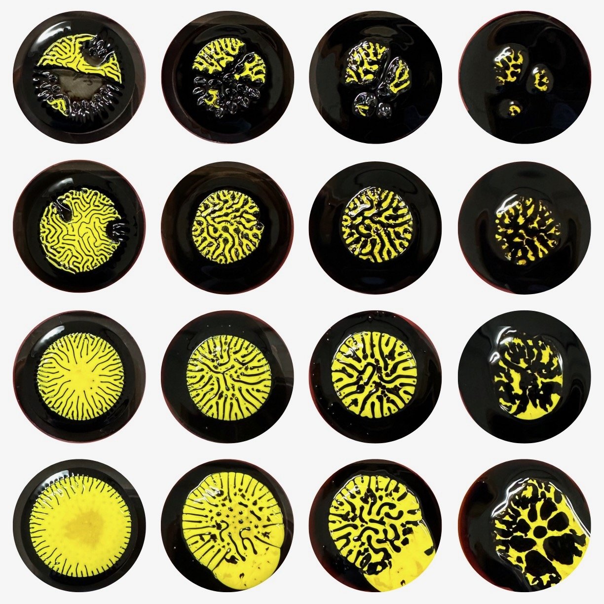 ferrofluid painting: at various heights and ratios 
