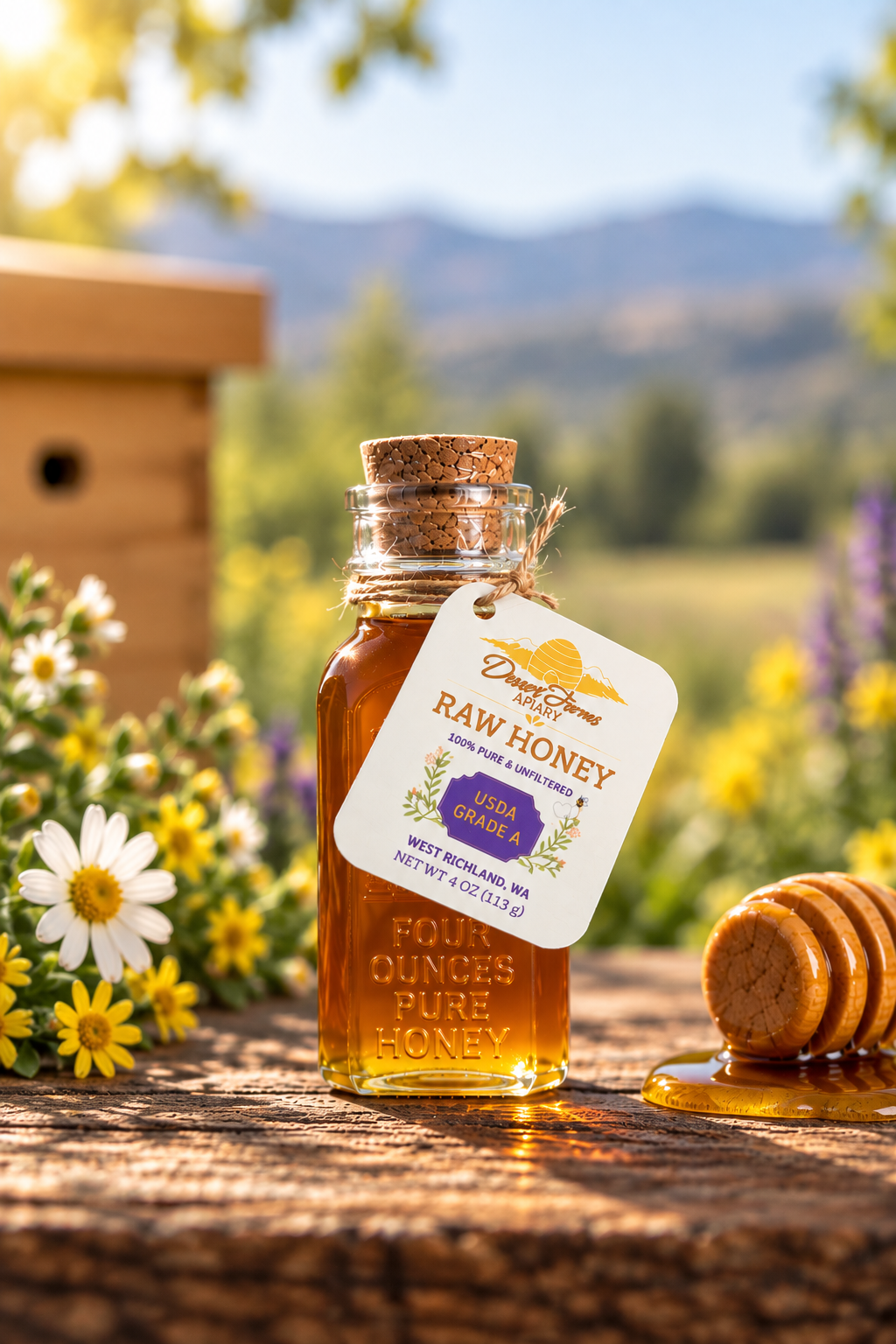 Raw Honey – 4 oz (Muth Jar)