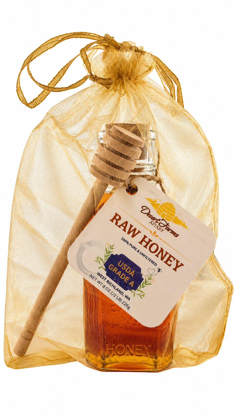 Raw Honey – 8 oz (Gift Bag)