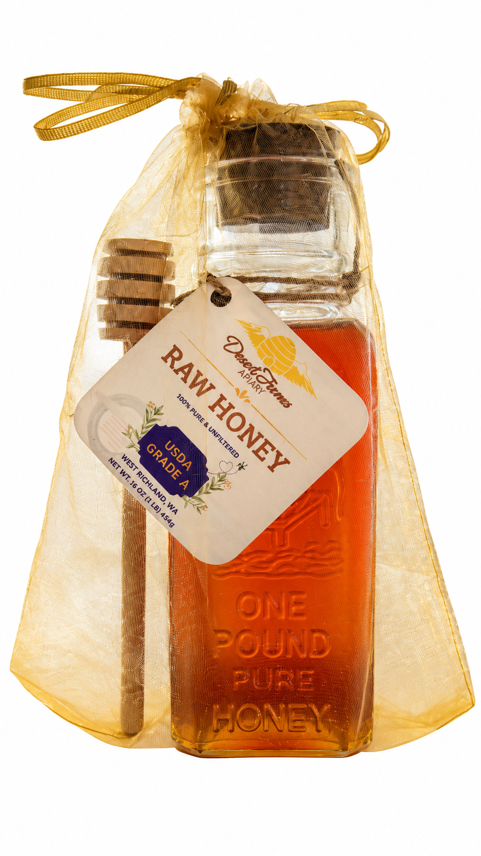 Raw Honey – 4 oz (Muth Jar) — Desert Farms Apiary