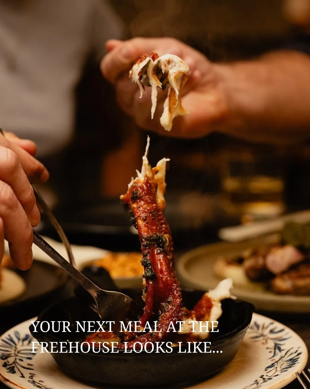 If you&rsquo;re bringing the whole crew, here&rsquo;s your order. These are the crowd favourites coming out of our kitchen, built for sharing and ordered on repeat. Book the big table at The Freehouse.

Open Wednesday to Sunday 11.30am til late.

#me