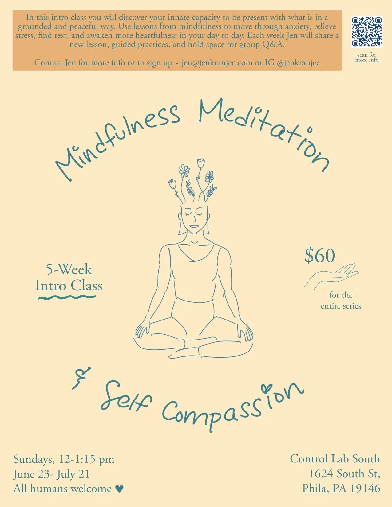 Intro to Mindfulness Meditation &amp; Self Compassion: 5 Week Series Coming to Control Lab!