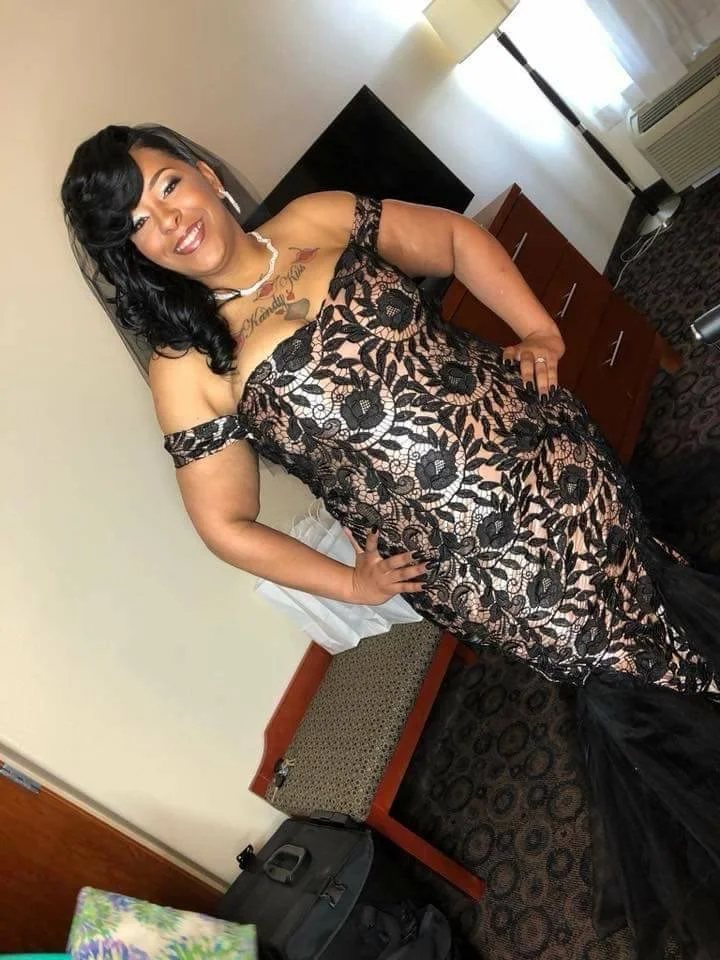Custom wedding dress by Stylist Rita B.