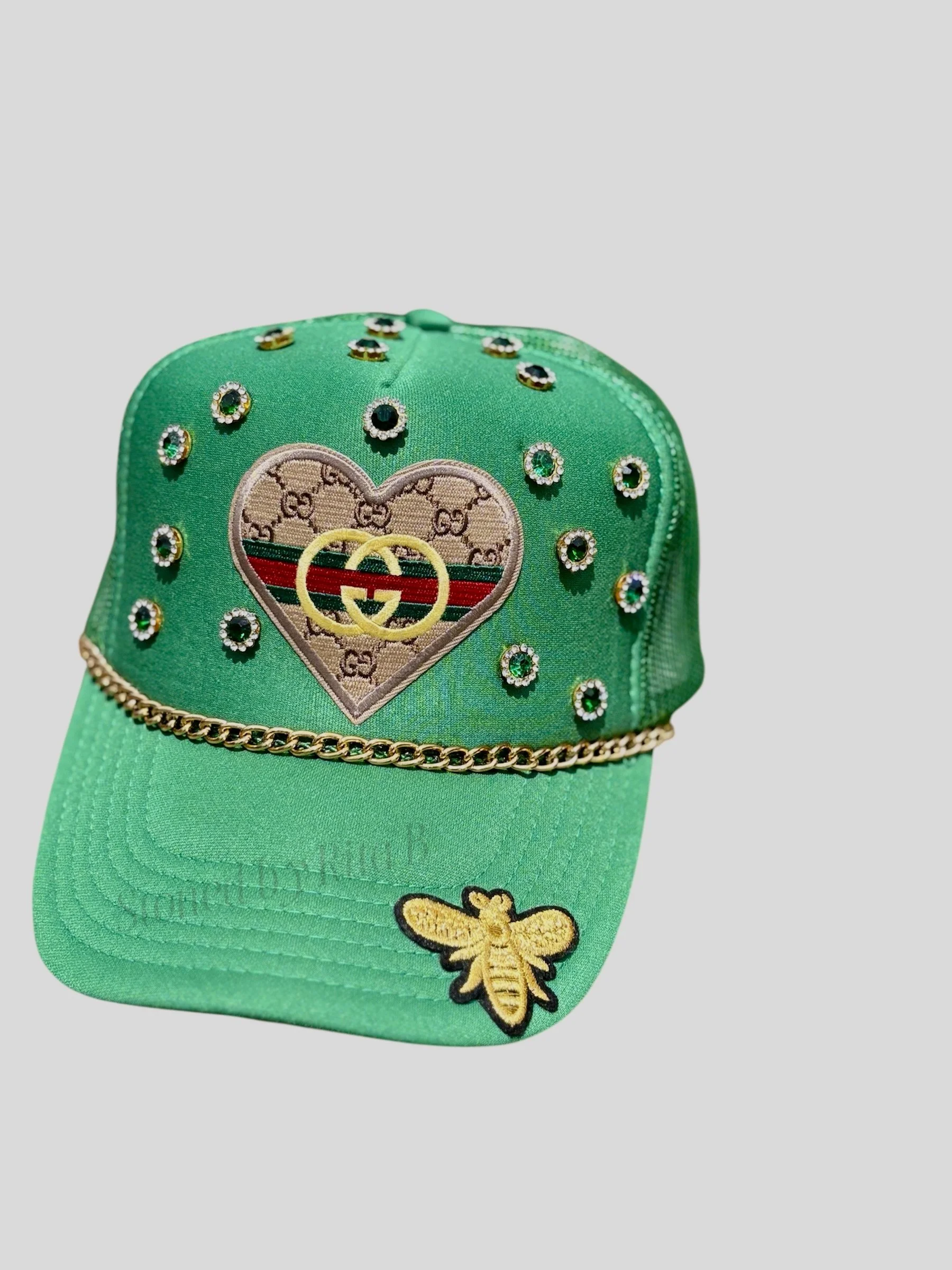 Ri-Roc Green Iced Stoned by Rita B Hat