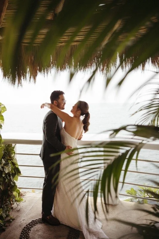 June and Matthew at their Casa Azul Profundo destination wedding in Puerto Vallarta, Mexico.