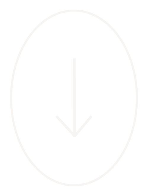 Black background with a white circle and a downward pointing arrow inside it.