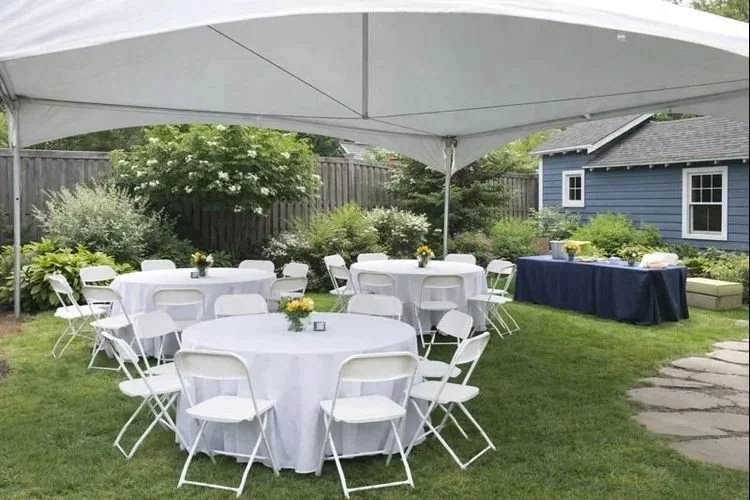 Fancy tent display at an upscale event