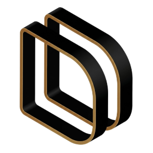 Stylized 3D icon of Defense in Depth, with a gold outline and a white background.