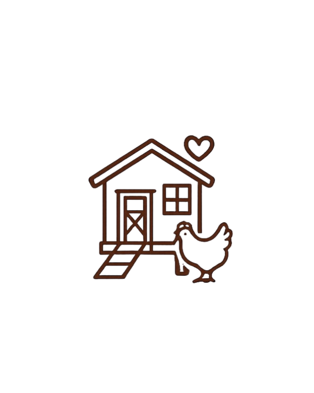 Neon sign of a small house with a door, window, and a heart shape above it, along with a duck figure in front of the house.