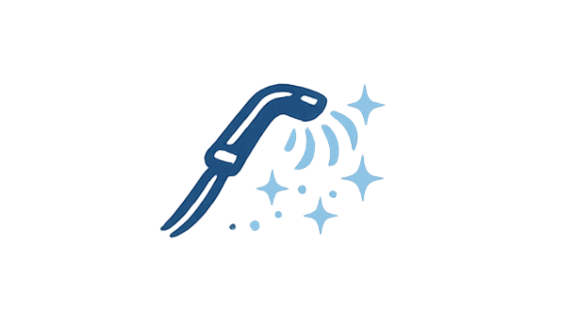 A cleaning scraper tool with sparkles indicating cleanliness or cleaning