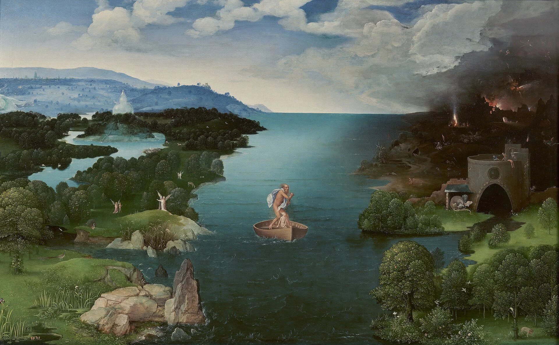 Joachim Patinir, Charon crossing the Styx (1520-1524). Museo Nacional del Prado. Image Source: Wikimedia Commons / Public Domain