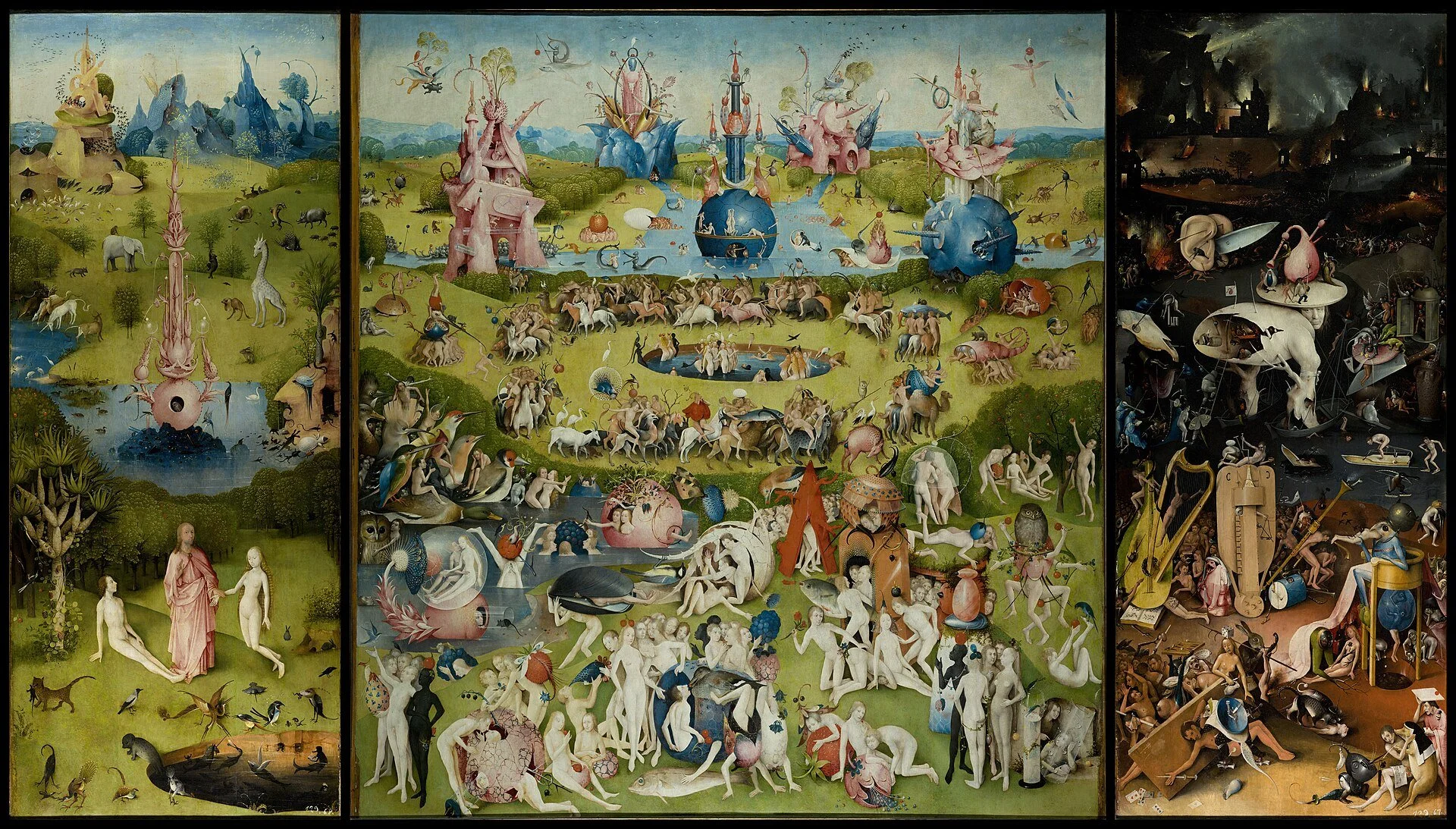 Hieronymus Bosch, The Garden of Earthly Delights (1490-1500). Museo Nacional del Prado. Image Source: Wikimedia Commons / Public Domain