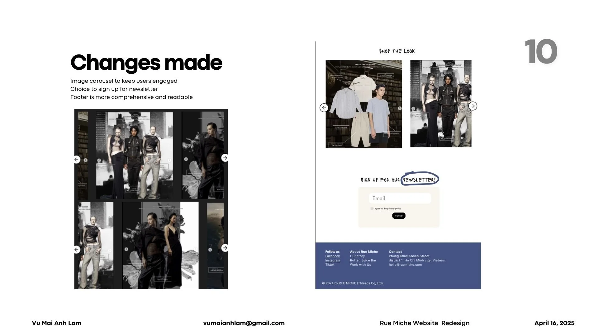 Rue Miche Website Redesign