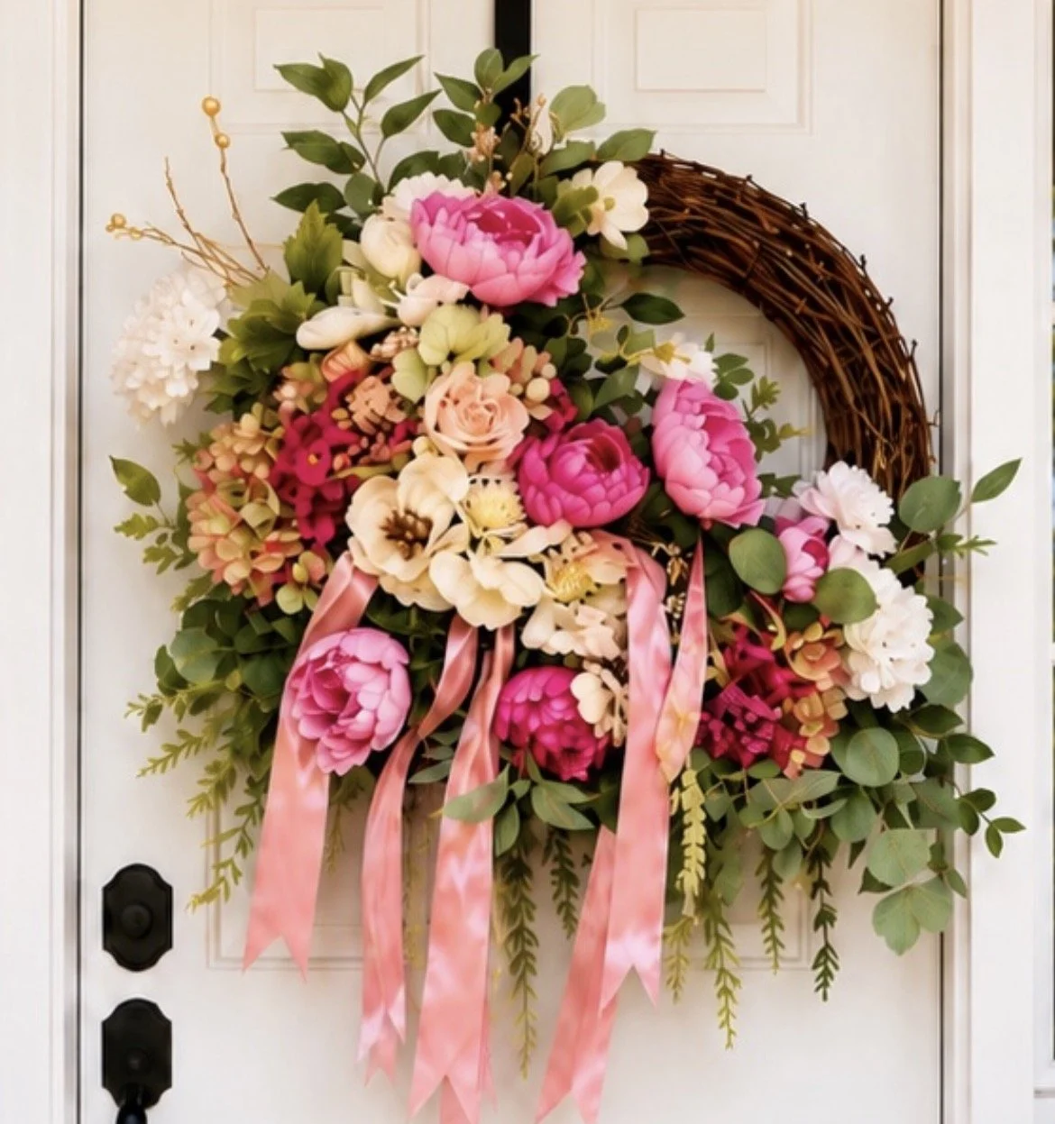 Pink Peony Elegance Wreath