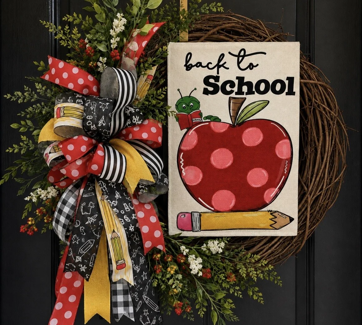 Back to School Flag Wreath