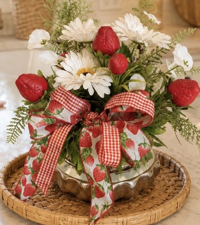 Sweet Strawberry Summer Centerpiece
