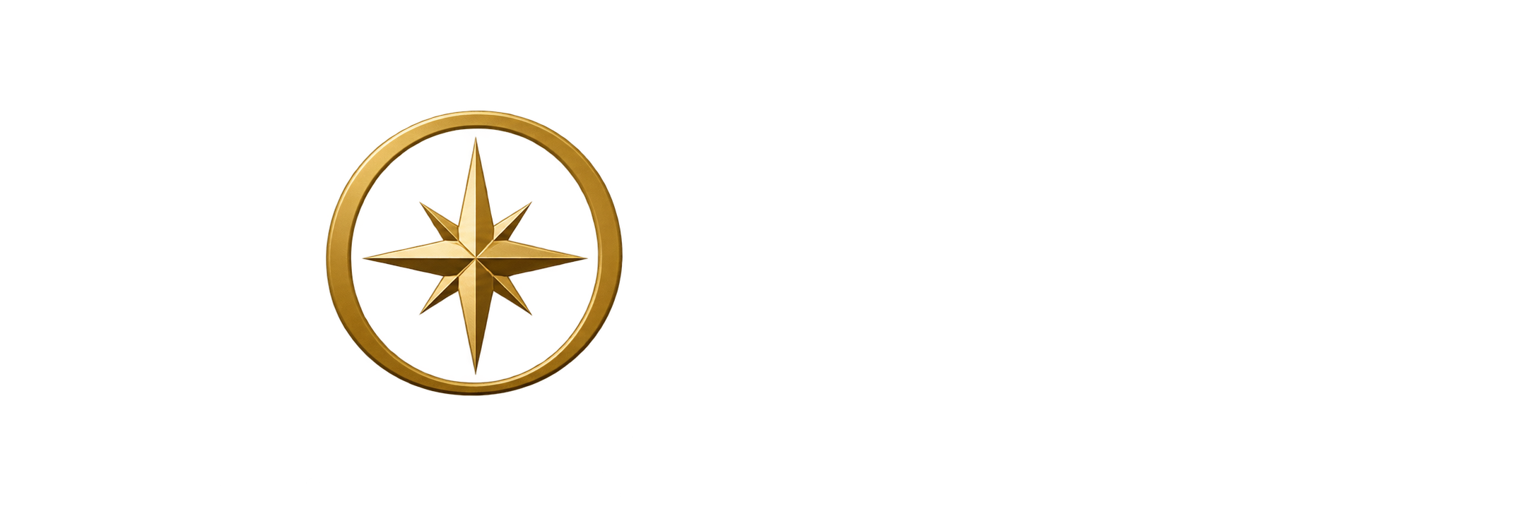 Graphic text that reads 'FOX' with a gold compass symbol inside the letter 'O' on a white background
