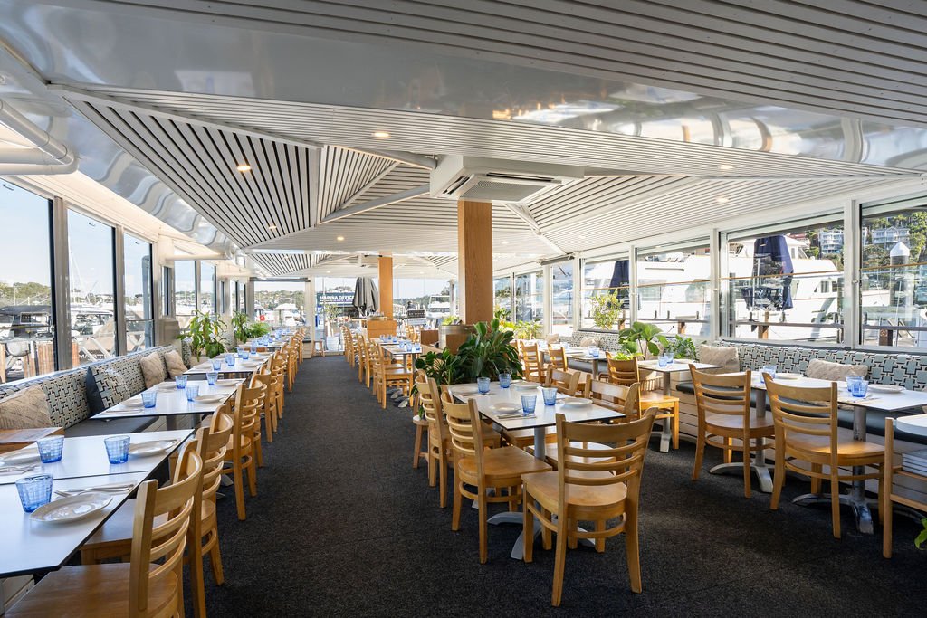 Entire venue at Chiosco at Mosman which can be hired for events and celebrations
