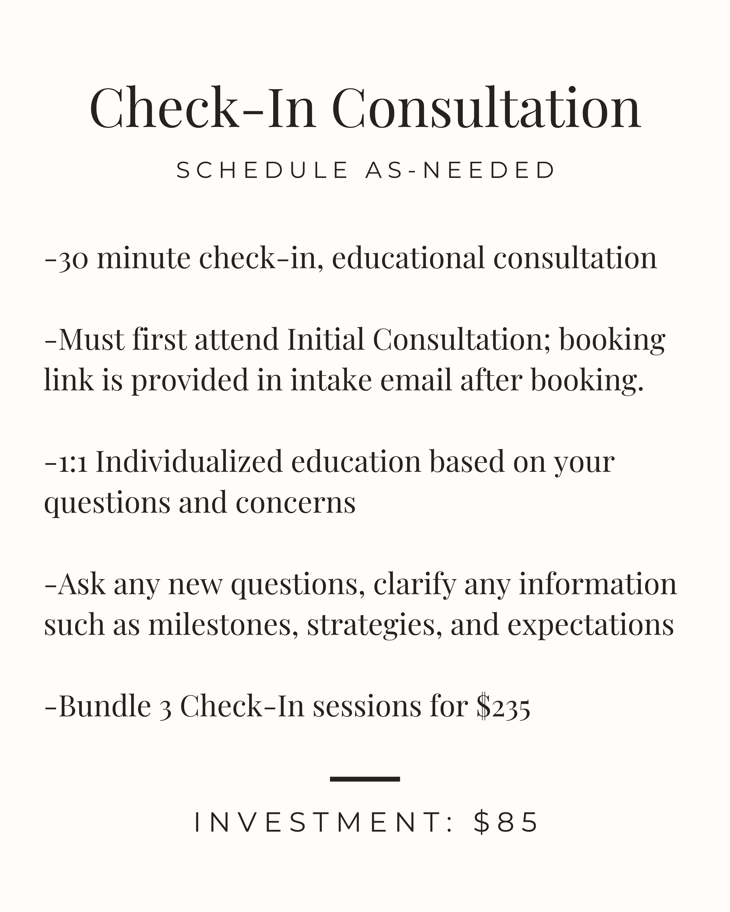 Decorative background card for Check-In Consultation