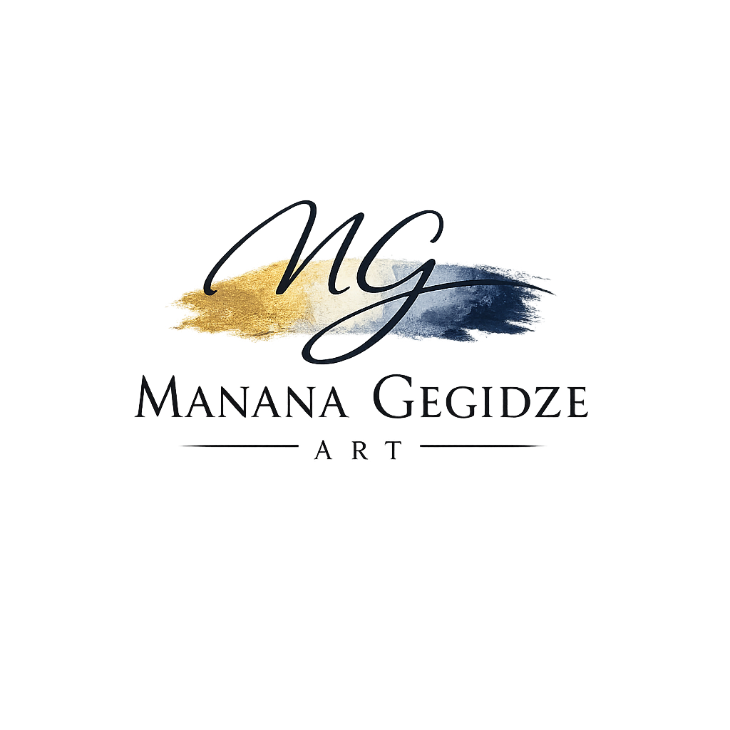 Logo for 'NY Mañana G colorful art' featuring a stylized 'NY' with brushstroke design and the full name below.