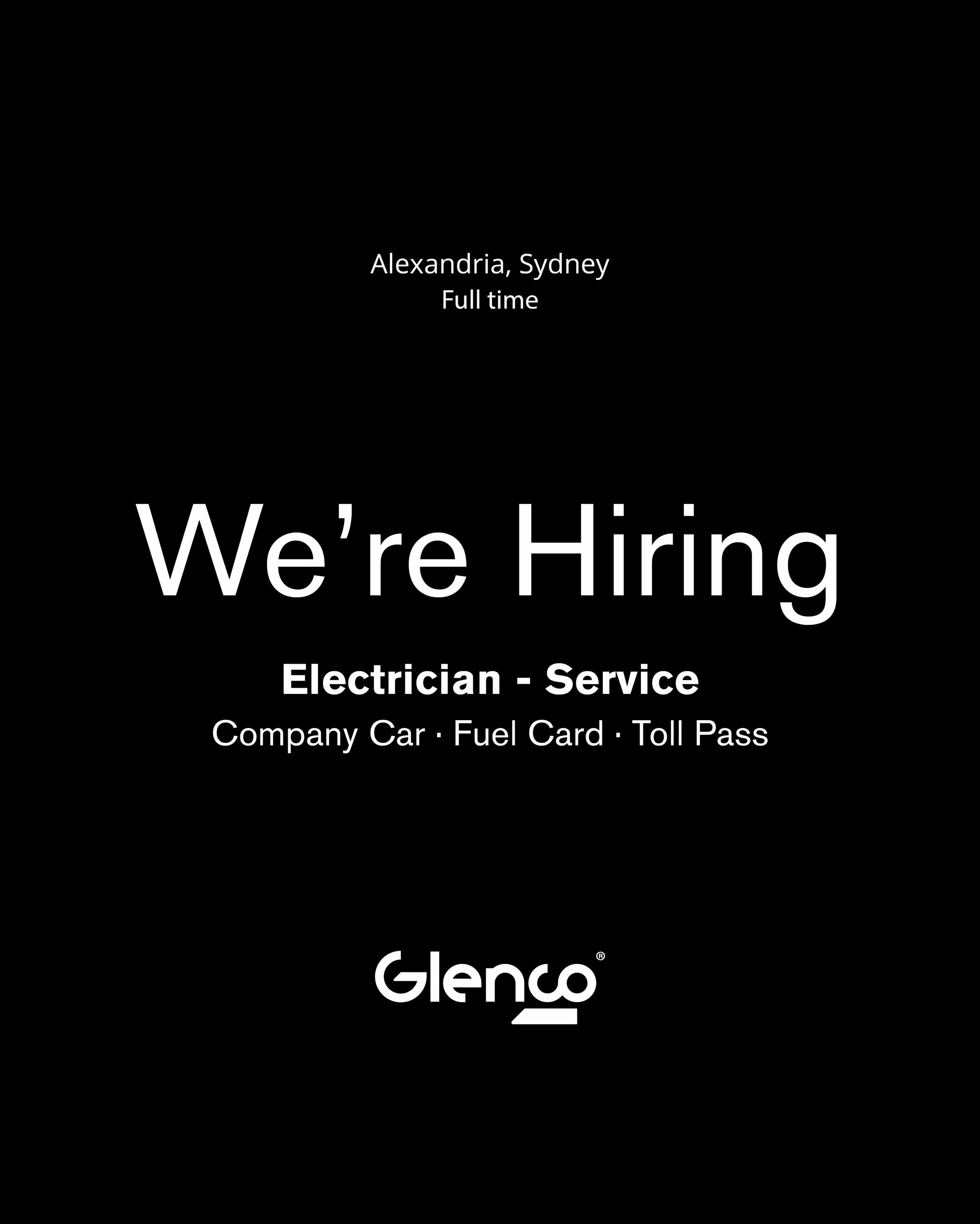 Glenco is looking for a Full-time Service Electrician to join our team in Alexandria, Sydney&nbsp;⚡
&nbsp;
Head to the link in bio for the full job ad