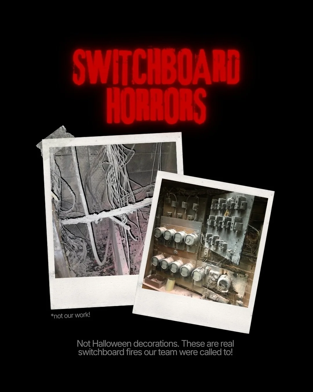 A couple of the scariest switchboards our sparkies have come across. Switchboard problems often give warning signs first, so keep an eye out for:
&nbsp;
⚡ Burning smells or scorch marks
⚡ Flickering lights
⚡ Safety switches or fuses that keep trippin