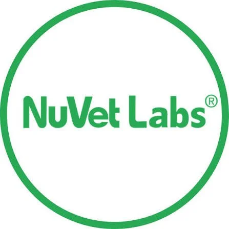 NuVet Labs logo in green text inside a green circle