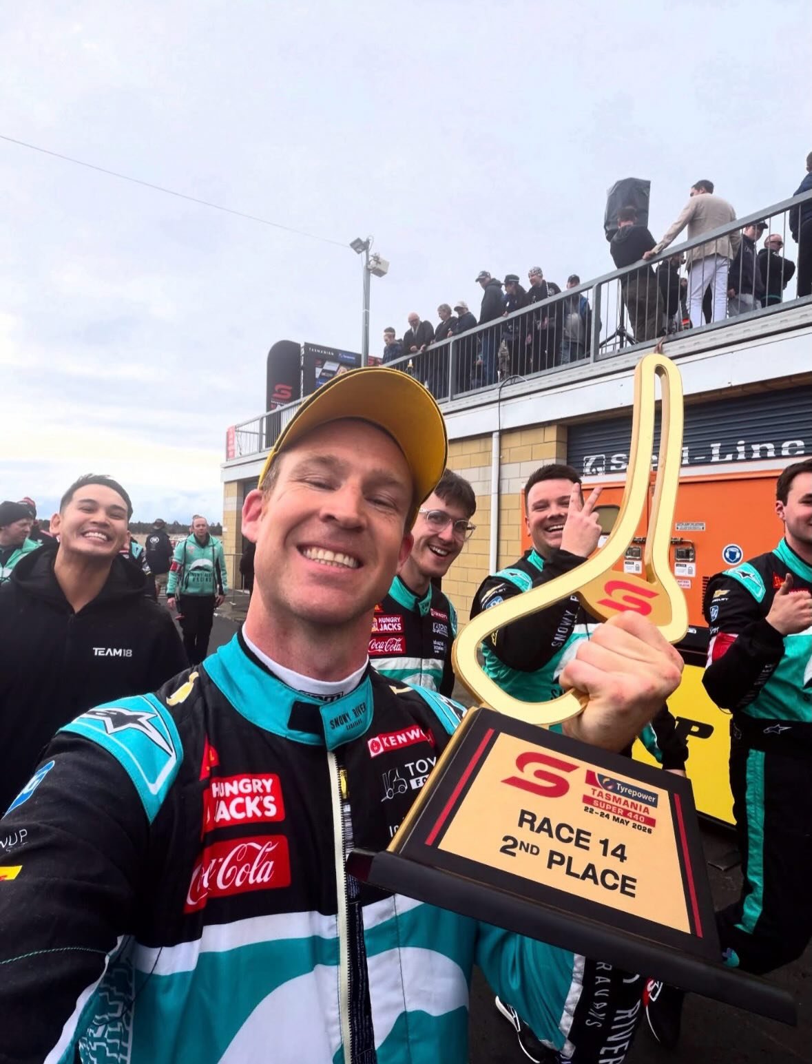 Tassie ✅🥶 

Congrats to Dave and the team on a podium 🥈🍾 

#supercarschampionship #v8supercars #team18 #chevroletracing #tassiegram