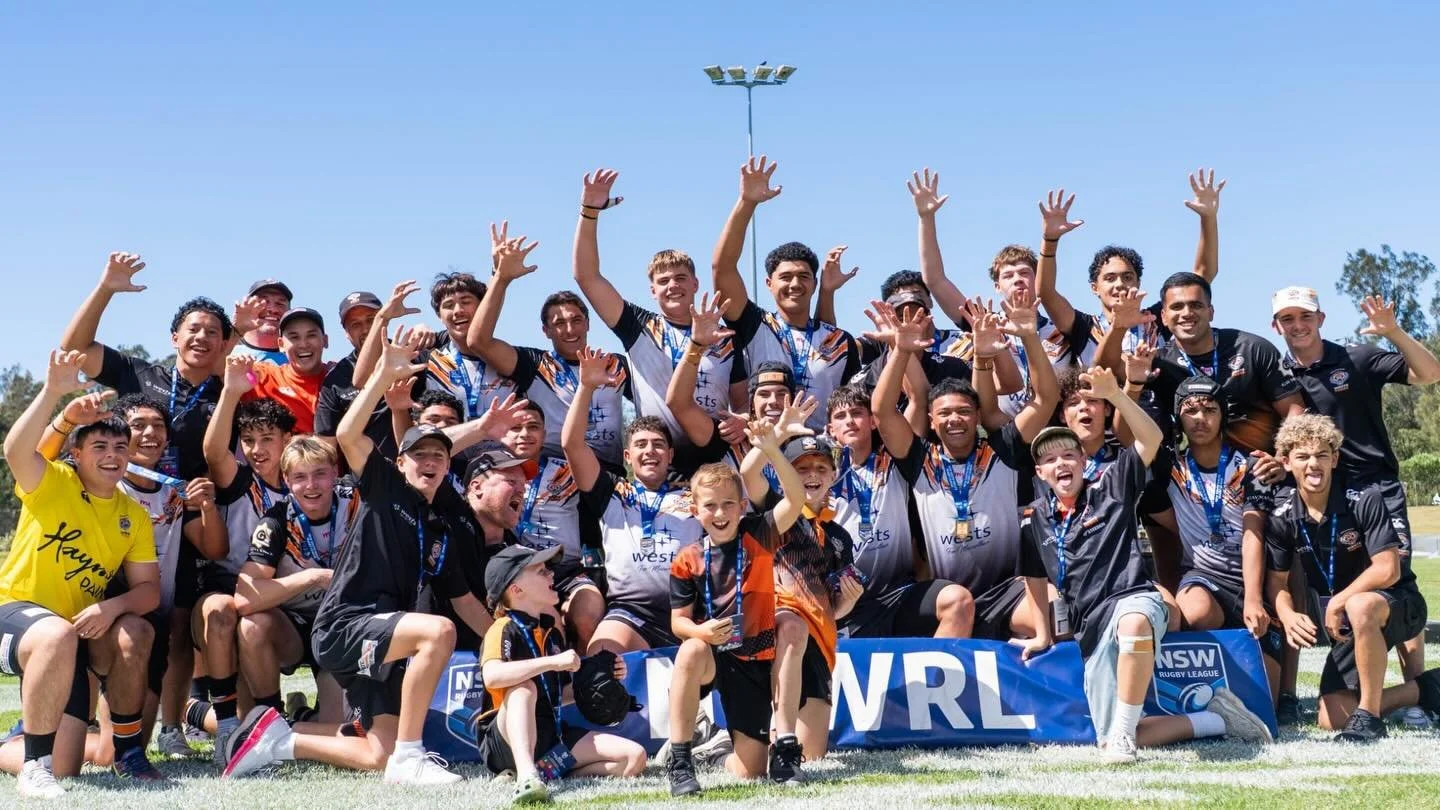 Claws out with the history makers 🏆🐯 

#weststigers #weststigerspathways #andrewjohnscup #nswrl