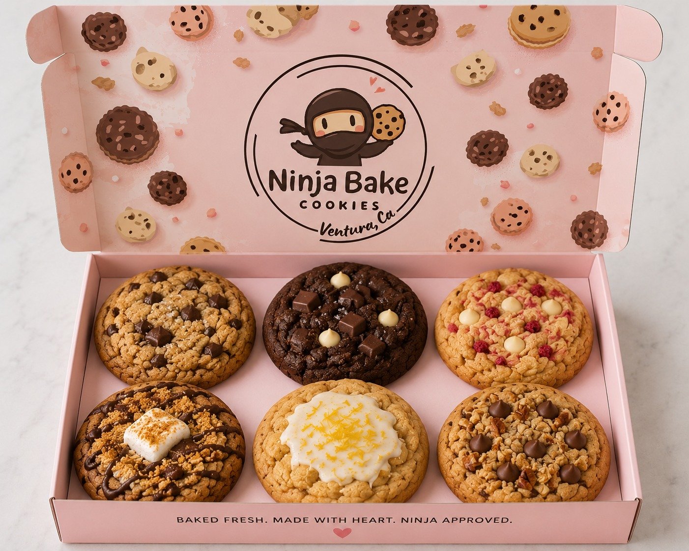 Treat yourself or someone you love to six of our signature New York Style cookies,