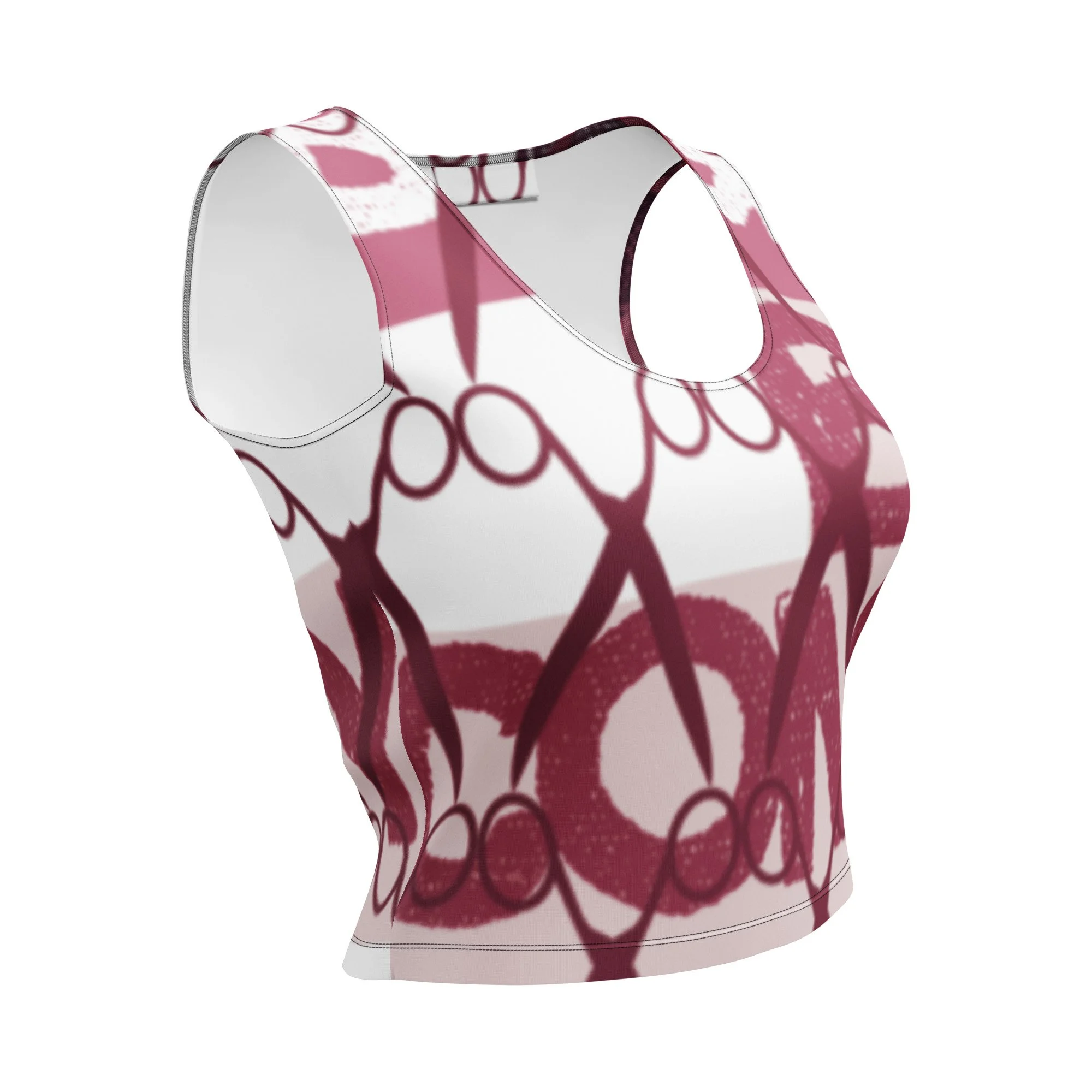 "Scissor Grafitti" Crop Top