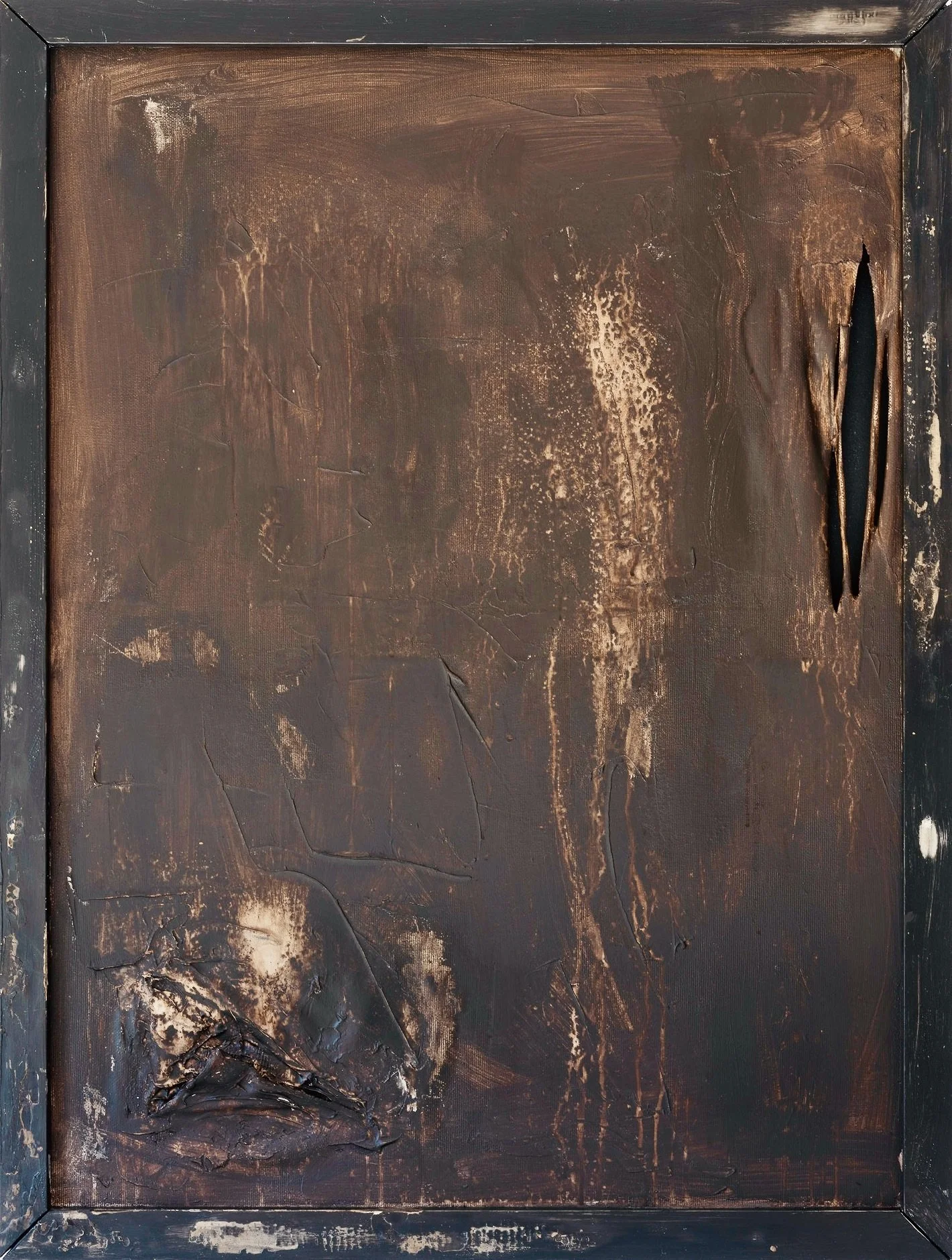 Vestiges, mixed-media artwork by Michelle Gow examining rupture, persistence and material traces.
